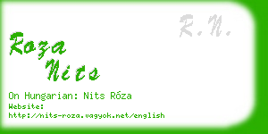 roza nits business card